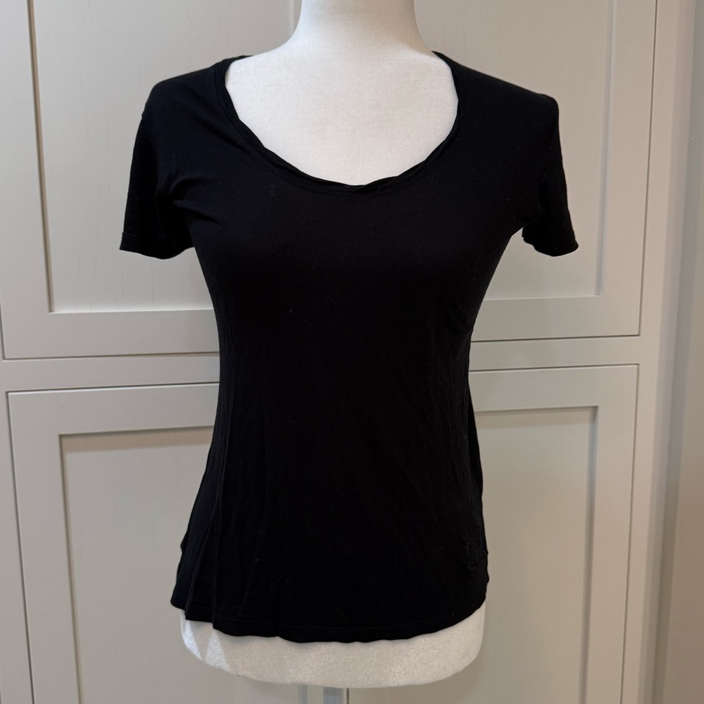 Women’s Burberry Brit black scoop t-shirt